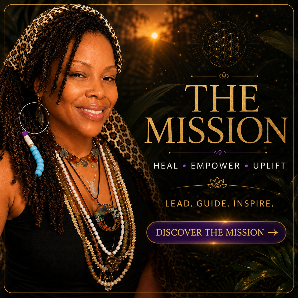 The Mission — heal, empower, uplift. Discover the mission.